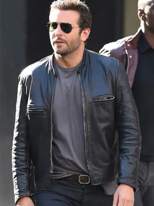 Burnt Bradley Cooper Black Leather Jacket
