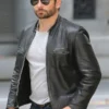 Burnt Bradley Cooper Black Leather Jacket