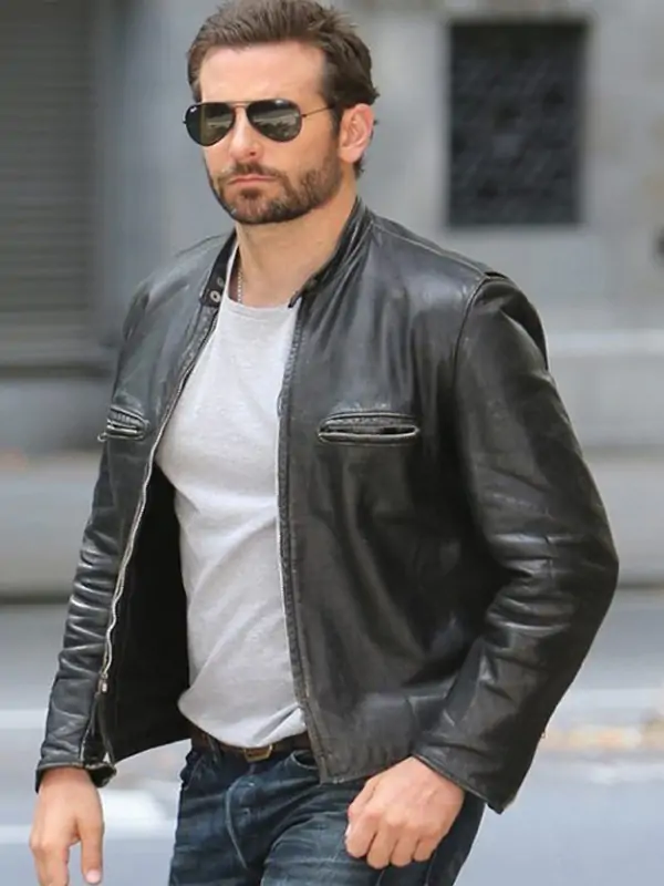 Burnt Bradley Cooper Black Leather Jacket
