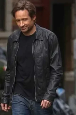 Californication S5 Hank Moody Black Leather Jacket