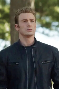Captain America Chris Evans Avengers: Endgame Leather Jacket