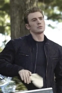 Captain America Chris Evans Avengers: Endgame Leather Jacket