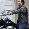 Daddy's Home Mark Wahlberg Distressed Leather Jacket