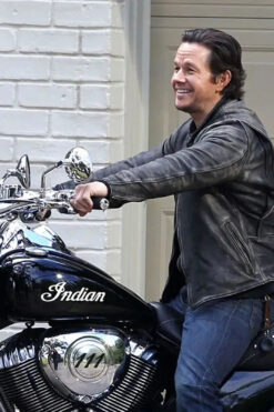 Daddy's Home Mark Wahlberg Distressed Leather Jacket