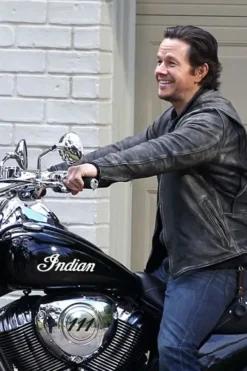 Daddy's Home Mark Wahlberg Distressed Leather Jacket