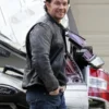 Daddy's Home Mark Wahlberg Distressed Leather Jacket