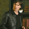 Damon Salvatore The Vampire Diaries Leather Jacket
