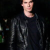 Damon Salvatore The Vampire Diaries Leather Jacket