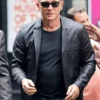 Daniel Craig Black Leather Blazer