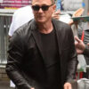 Daniel Craig Black Leather Blazer
