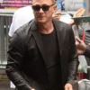 Daniel Craig Black Leather Blazer