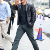 Daniel Craig Black Leather Blazer