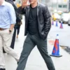 Daniel Craig Black Leather Blazer