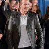 David Beckham Quilted Brown Leather Jacket