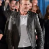 David Beckham Quilted Brown Leather Jacket