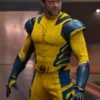 Deadpool & Wolverine 2024 Hugh Jackman Yellow Leather Jacket