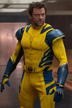 Deadpool & Wolverine 2024 Hugh Jackman Yellow Leather Jacket
