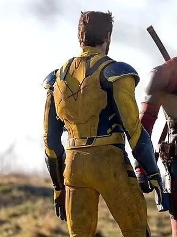 Deadpool & Wolverine 2024 Hugh Jackman Yellow Leather Jacket