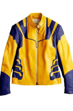 Deadpool & Wolverine 2024 Hugh Jackman Yellow Leather Jacket