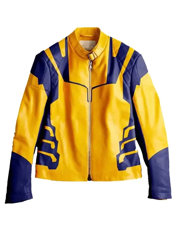 Deadpool & Wolverine 2024 Hugh Jackman Yellow Leather Jacket