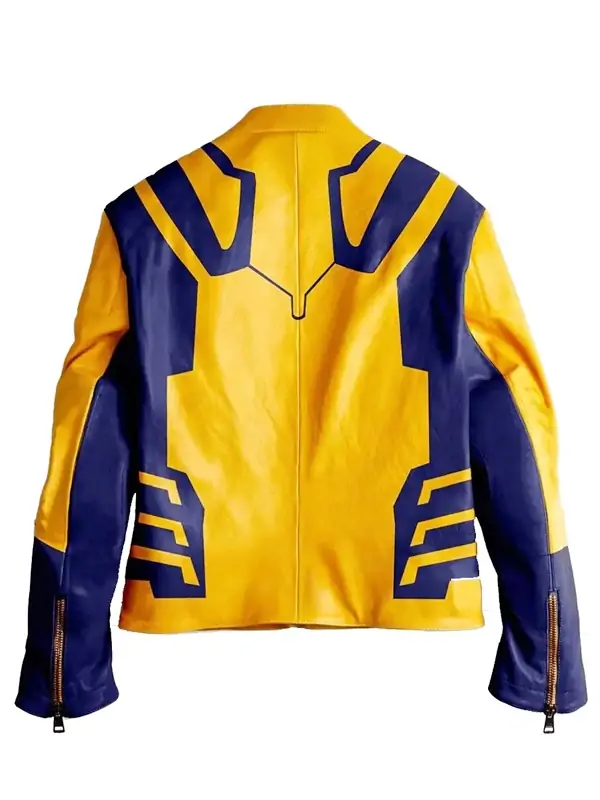 Deadpool & Wolverine 2024 Hugh Jackman Yellow Leather Jacket