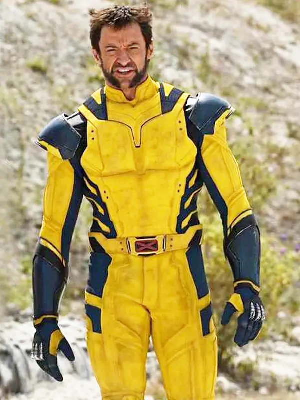 Deadpool & Wolverine 2024 Hugh Jackman Yellow Leather Jacket