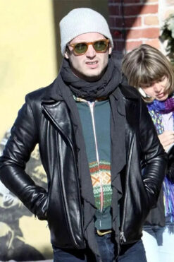 Elijah Wood Black Leather Jacket