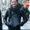 Elijah Wood Black Leather Jacket