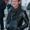 Elijah Wood Black Leather Jacket