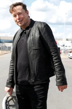 Elon Musk Black Leather Jacket