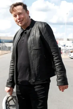 Elon Musk Black Leather Jacket