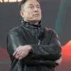 Elon Musk Black Leather Jacket