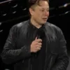 Elon Musk Black Leather Jacket
