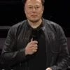 Elon Musk Black Leather Jacket