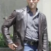 Fast and Furious 7 Jason Statham Brown Leather Blazer