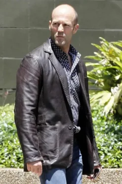 Fast and Furious 7 Jason Statham Brown Leather Blazer