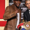 Floyd Mayweather Brown Leather Blazer