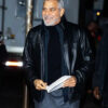 George Clooney Black Leather jacket