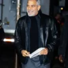 George Clooney Black Leather jacket