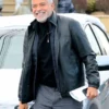 George Clooney Black Leather jacket