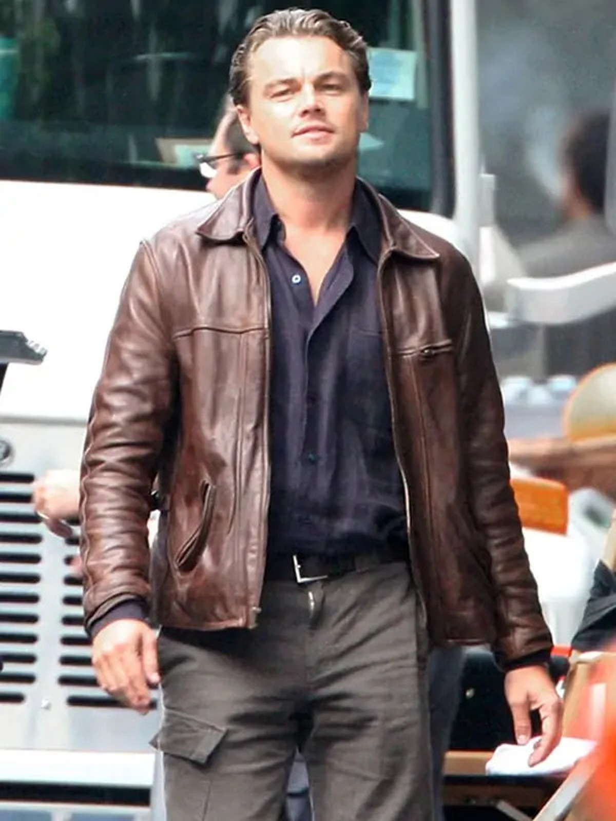 Inception Leonardo DiCaprio Brown Leather Jacket