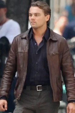 Inception Leonardo DiCaprio Brown Leather Jacket