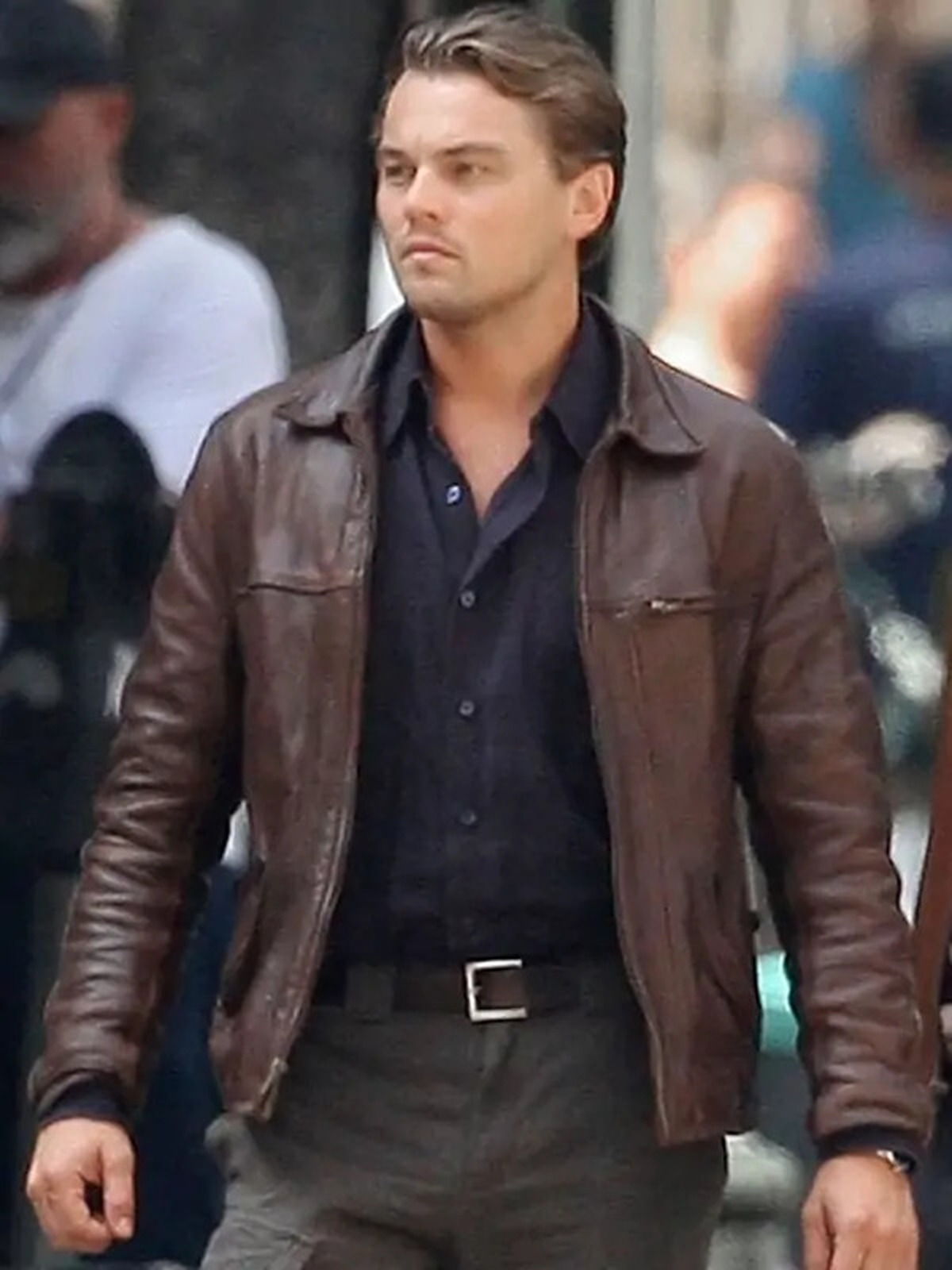 Inception Leonardo DiCaprio Brown Leather Jacket