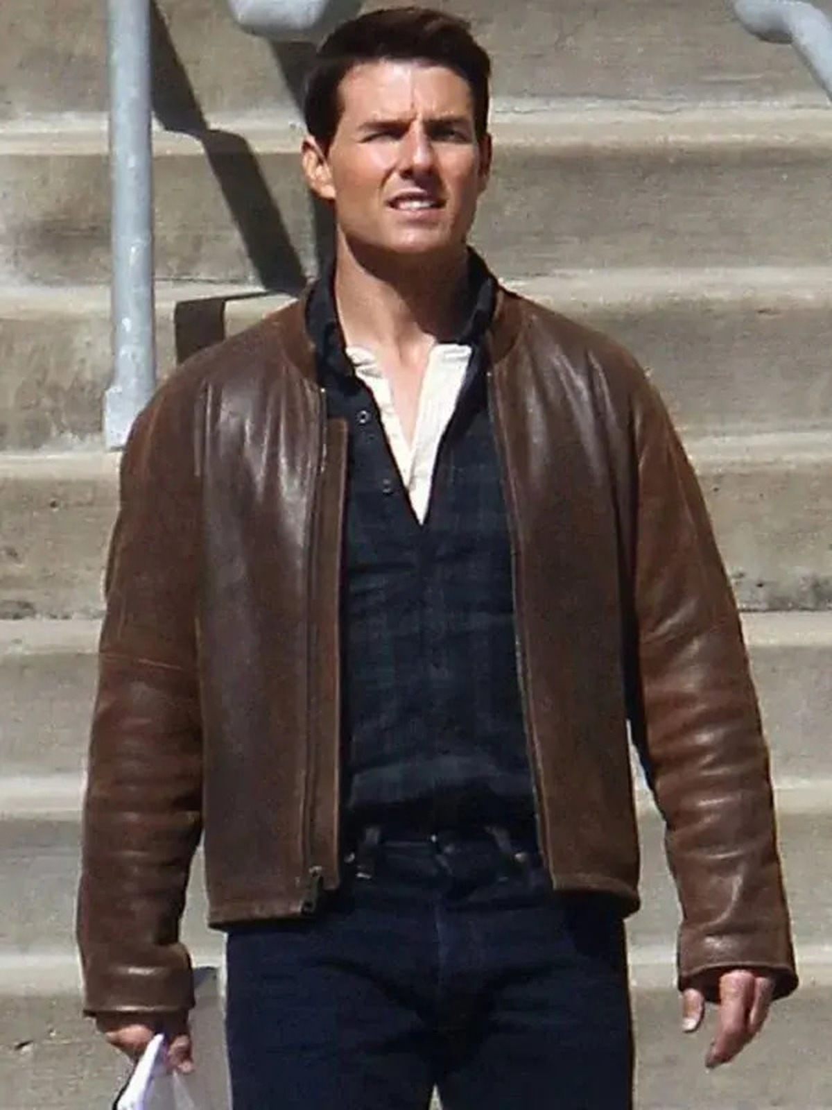 Jack Reacher Tom Cruise Brown Leather Jacket