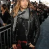 Jared Leto Black Leather Jacket