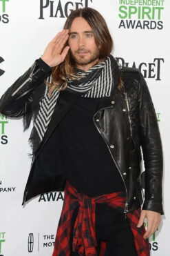 Jared Leto Black Leather Jacket