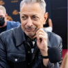 Jeff Goldblum Black Trucker Leather Jacket