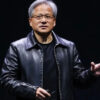 Jensen Huang Black Leather Jacket