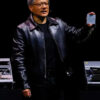 Jensen Huang Black Leather Jacket