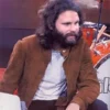 Jim Morrison Brown Suede Leather Jacket